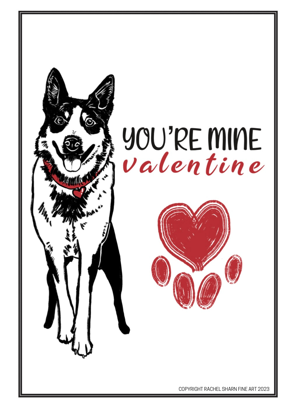 Cattle Dog Valentine—Digital Download
