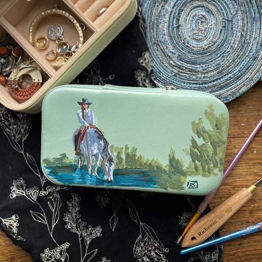 "A Cold Drink" Hand-Painted Jewelry Case