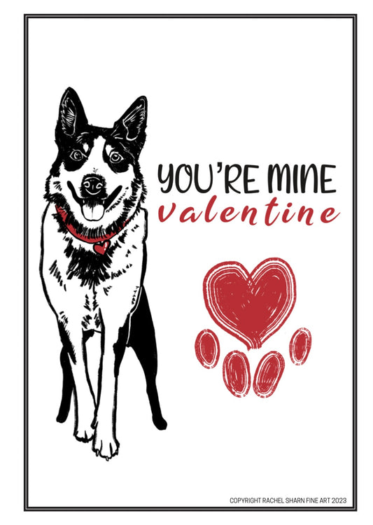 Cattle Dog Valentine—Digital Download