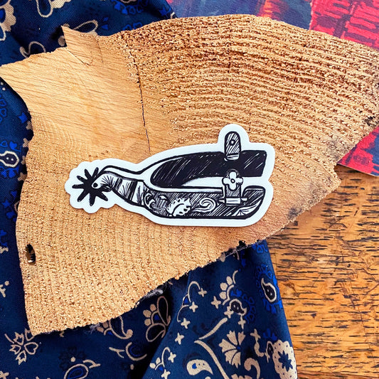 Cowboy Spur Sticker