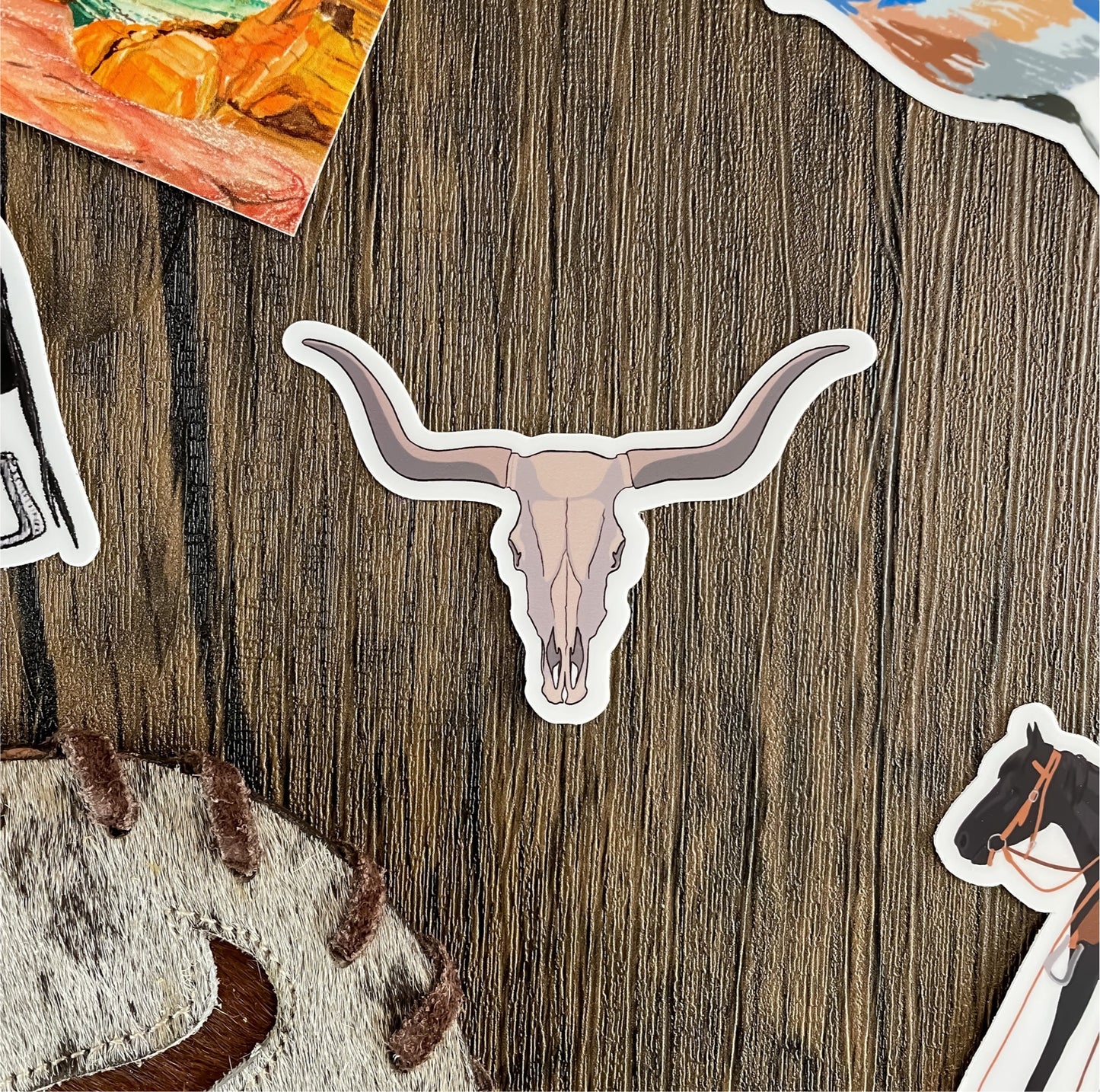 Cow Skull Sticker