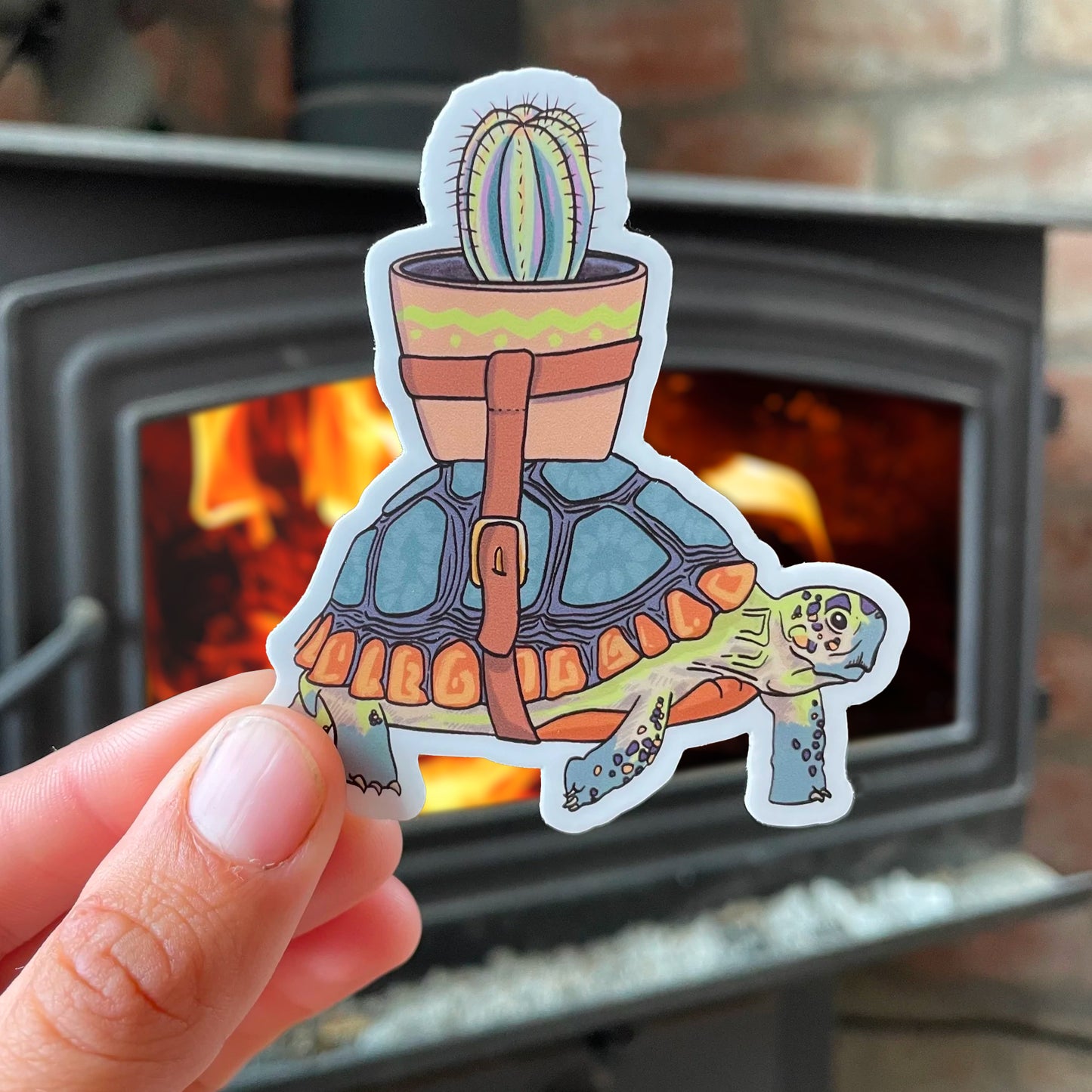 Cactus Turtle Sticker